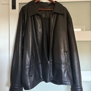 Roundtree & Yorke Black Leather Jacket